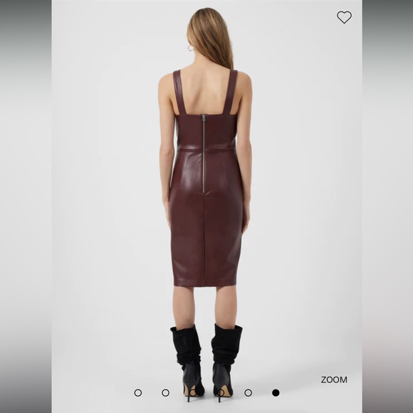 FRENCH CONNECTION Leather Midi Dress - Picture 3 of 11